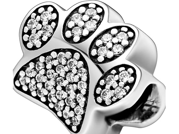 PANDORA Paw Prints Charm, Sterling Silver, Cubic Zirconia, O (Open Box)