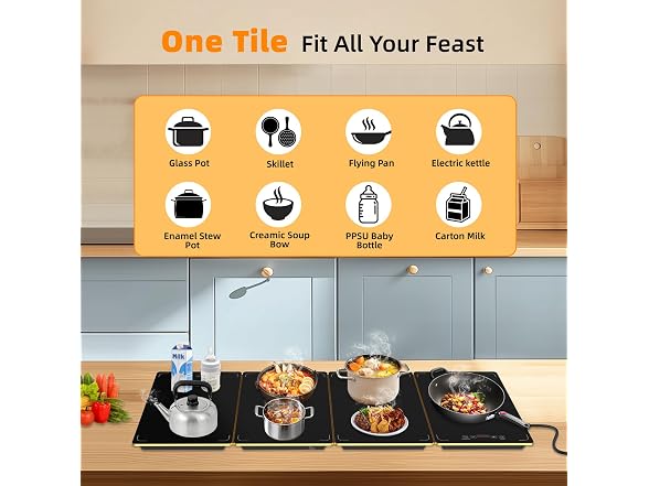 YEJOUMO Detachable Electric Warming Tray