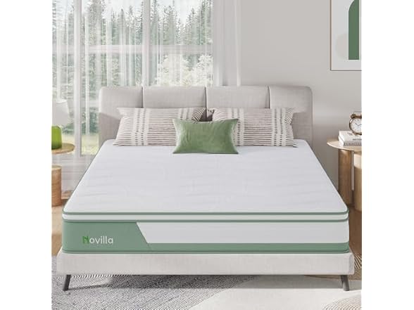 Novilla Mattress Queen, 12 Inch 5-Zone Hybrid Mattress