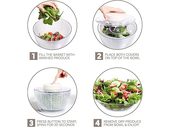 COOK WITH COLOR Electric Salad Spinner