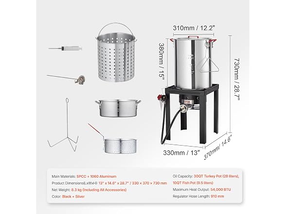Turkey Deep Fryer, 30-qt Turkey & 10-qt Fish