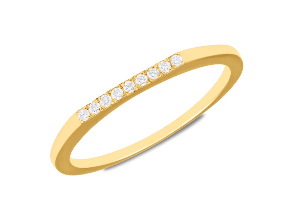 PAJURE 14k Gold Diamond Bar Ring