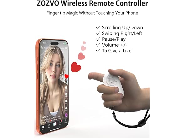 ZOZVO Wireless Remote Controller White