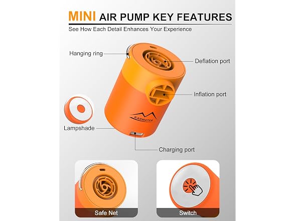 M KARMATER Ultra-Mini Portable Air Pump - Gallery 9