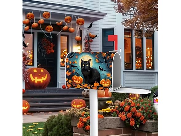Halloween Mailbox Cover Owl Pumpkin