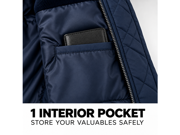 Mens Heavyweight Quilted Bomber Jacket