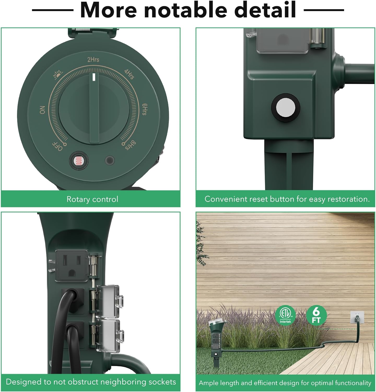 BN-LINK Outdoor Power Strip Yard Stake Timer, D2D - Gallery 12