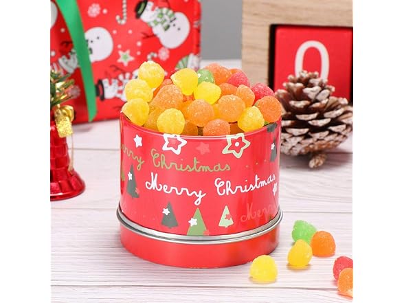 4pcs Christmas Tin Box Metal Cookie Box
