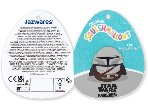 Squishmallows 12in Mandalorian Plush