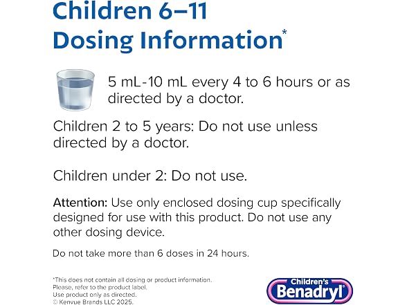 Children s Benadryl Dye Free Allergy Relief