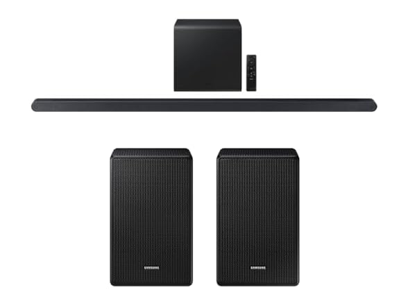Samsung HW-S800D Ultra-Slim 3.1.2ch Wireless Dolby Atmos Soundbar with Q-Symphony (2024) Bundle with SWA-9500S Wireless Rear Speaker Kit (Open Box)
