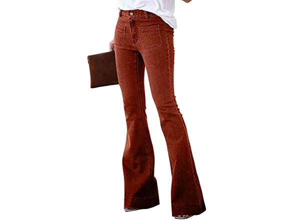 Sidefeel Women (8) Flare Jeans High Waisted Pants