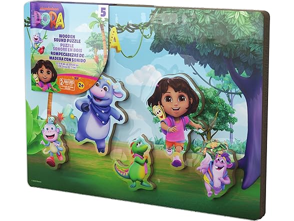 Dora The Explorer Sound Puzzle, 5-Piece Wood Puzzle