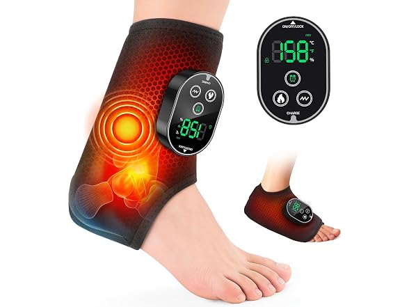 WoloyHeatie Ankle Massagers, 2pk, Black