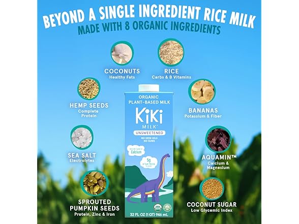 6PK Kiki Milk Plant Based Milk - Organic Unsweetened