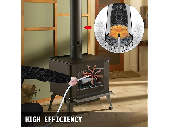 Chimney Sweep Kit 30FT Length, Chimney Brush Kit