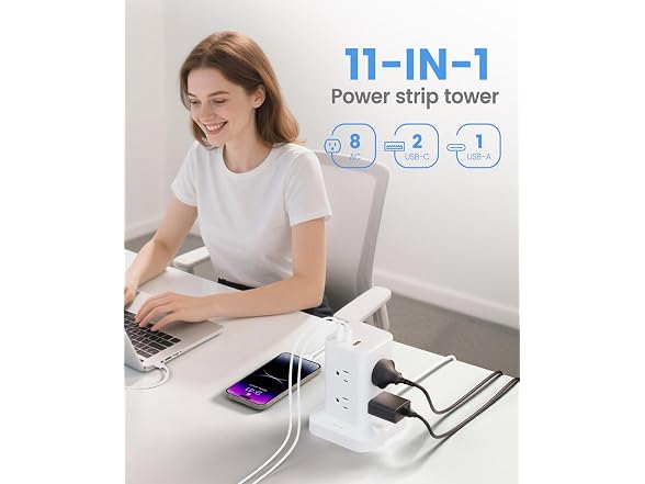 Tagzilo Power Strip Tower 1800J - Gallery 2