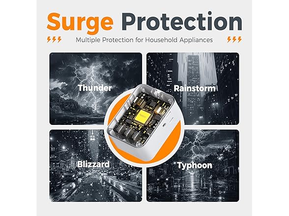 TESSAN Outlet Splitter (4 Outlets, 3 USB-C)