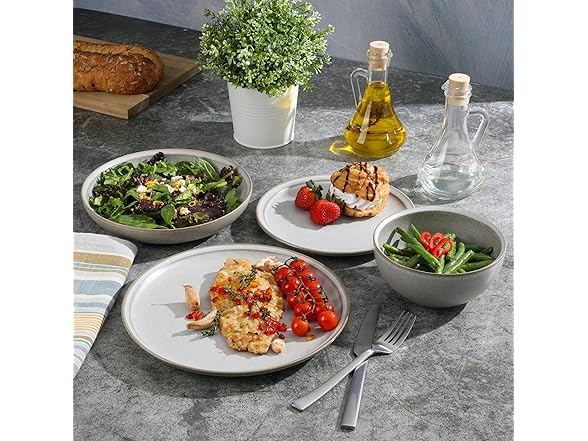 Gibson Elite Beckett Stoneware Matte Dinnerware Set