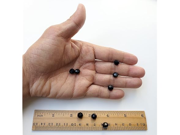 Chengmu 8mm Round Black Glass Beads