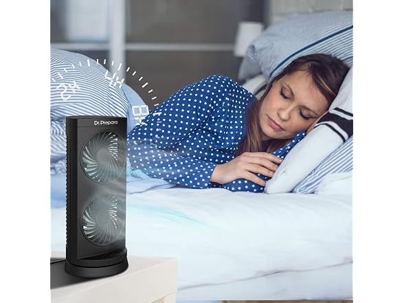 Dr. Prepare Personal Tower Fan Oscillating Fan