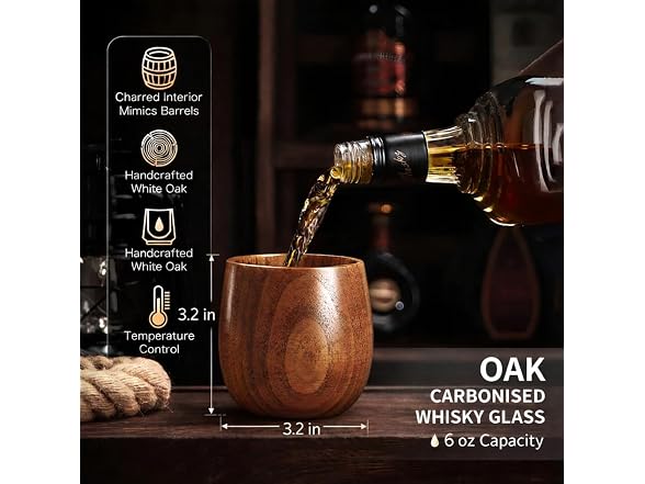 Mieaoll Charred Whiskey Glasses 2-Pack - Gallery 2