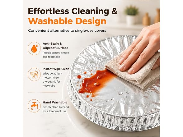 Ufimcit 100pcs Aluminum Foil Food Covers