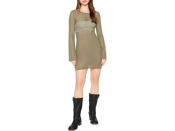 Forever 21  (XS) Sheer Crochet Mini Dress