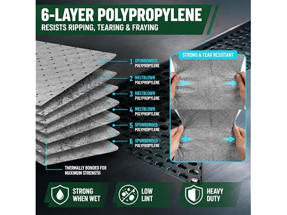 Pooker 15x20in Oil Absorbent Pads 50-Pk