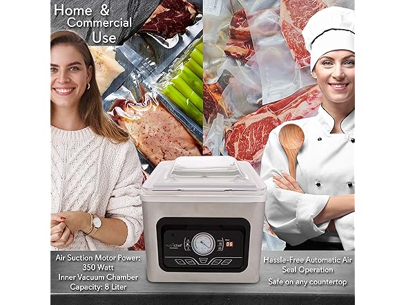 NutriChef 350W Chamber Vacuum Sealer