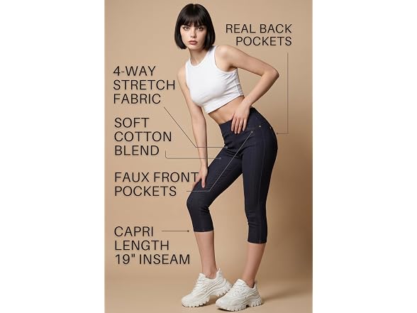 Leggings Depot Women (OS) Cotton Blend Pants