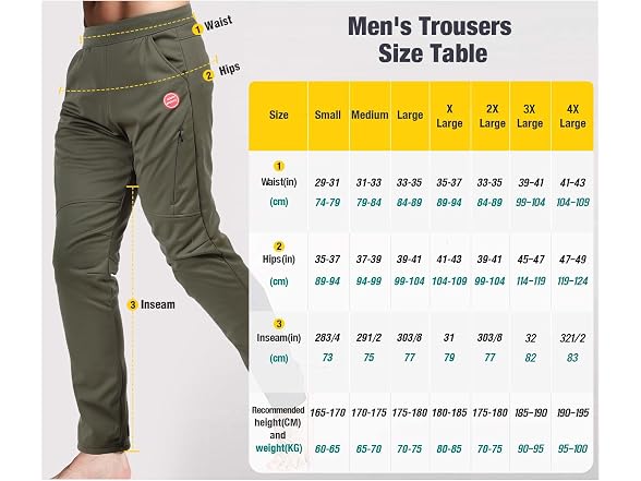 Souke Sports Men (L) Winter Cycling Pants