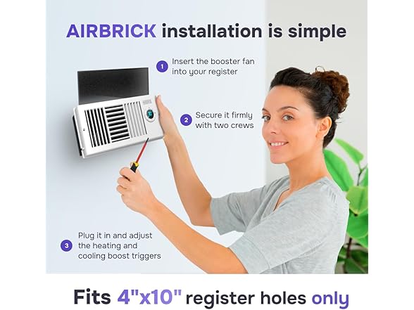 Airbrick Smart 4" x 10" AC Vent
