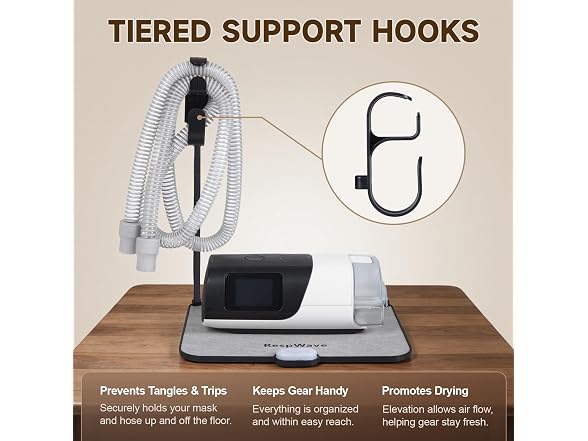 RespWave Bedside CPAP Hose Holder