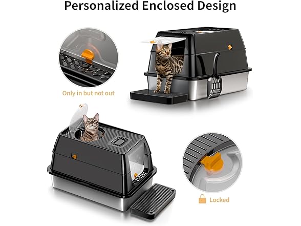 Eosarcu Stainless Steel Cat Litter Box