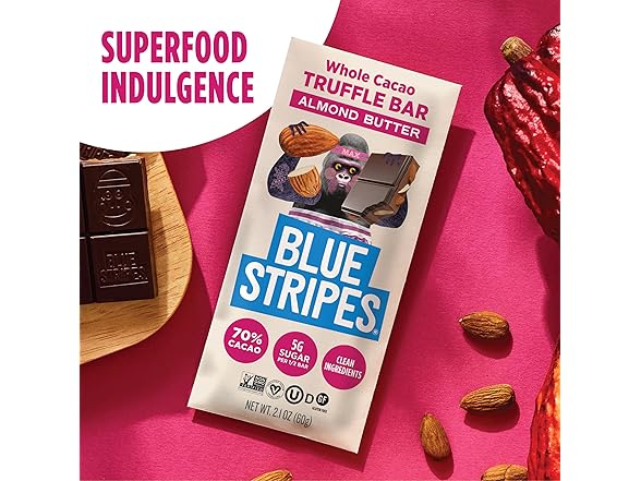 Blue Stripes Almond Butter Cacao Bars 2.