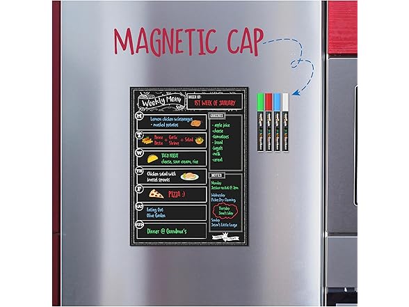 Magnetic Dry Erase Menu Board 2-Pack