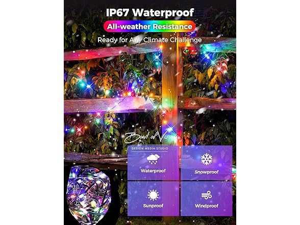 Brightever Outdoor Christmas Lights, 295FT 900 LED