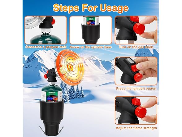 LOFUKI Golf Cart Heater,Portable Propane Heater