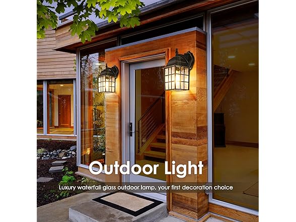 Brightever Dusk to Dawn Outdoor Wall Light Fixture 2Pack