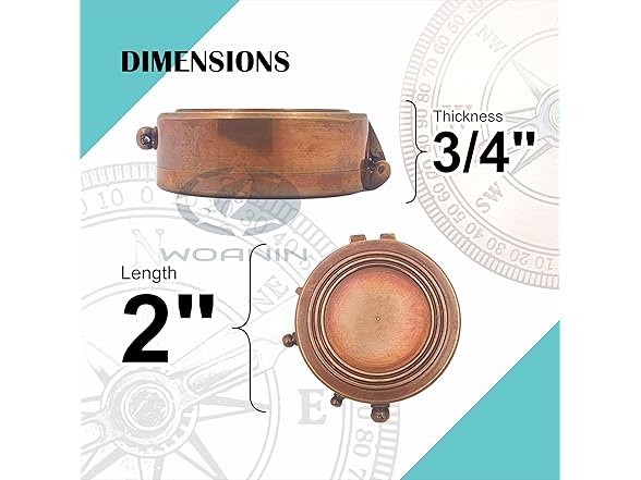 Personalized Working Antique Compass