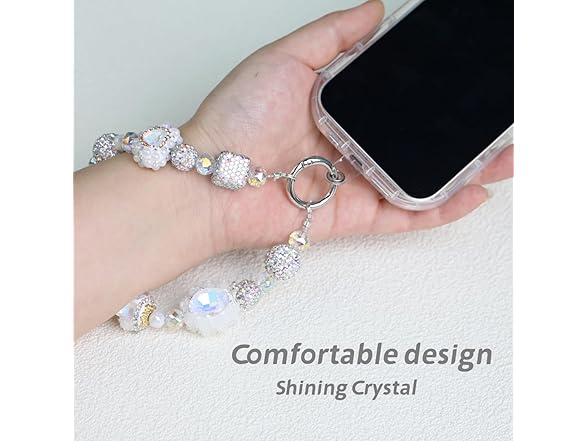 HuedBeads Phone Charm White