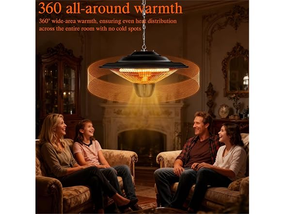 VEVOR Hanging Patio Heater, 1500W
