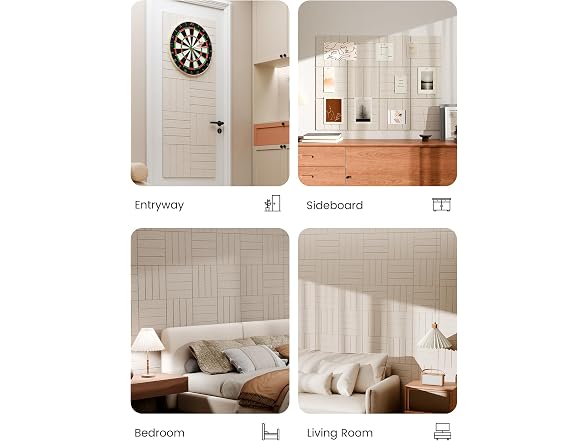Bumusty 12 Pack Large Felt Bulletin Board Tiles