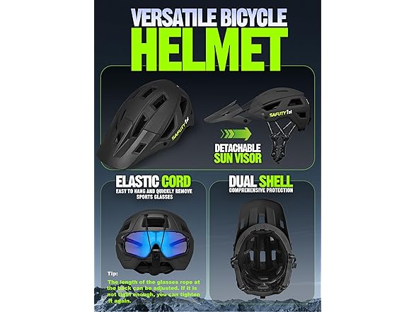 Black Mountain Bike Helmet for Adults