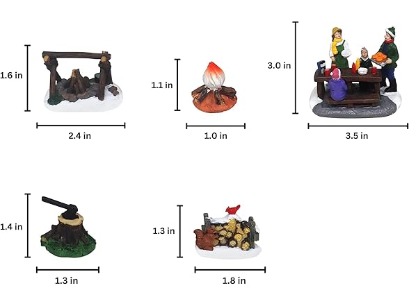 Picnic Scene Christmas Village Figurines