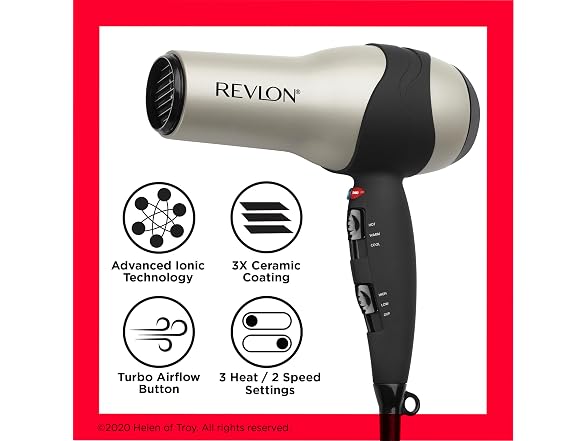 REVLON Turbo Hair Dryer with Advanced Io