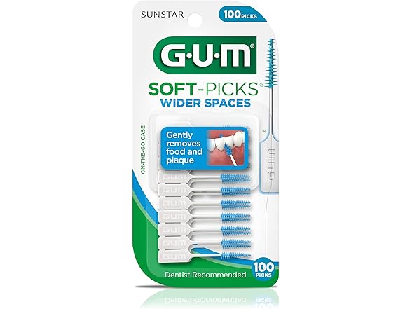 GUM Soft-Picks Wide Space 100 Count (Pack of 3)