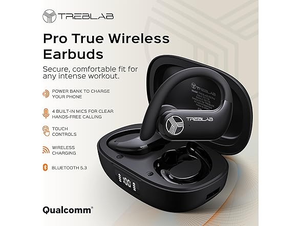(NEW) TREBLAB X3 Pro Earhook Wireless Earbuds