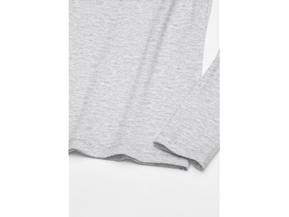Hanes Girls (XS) Comfortsoft Long Tee Light Steel